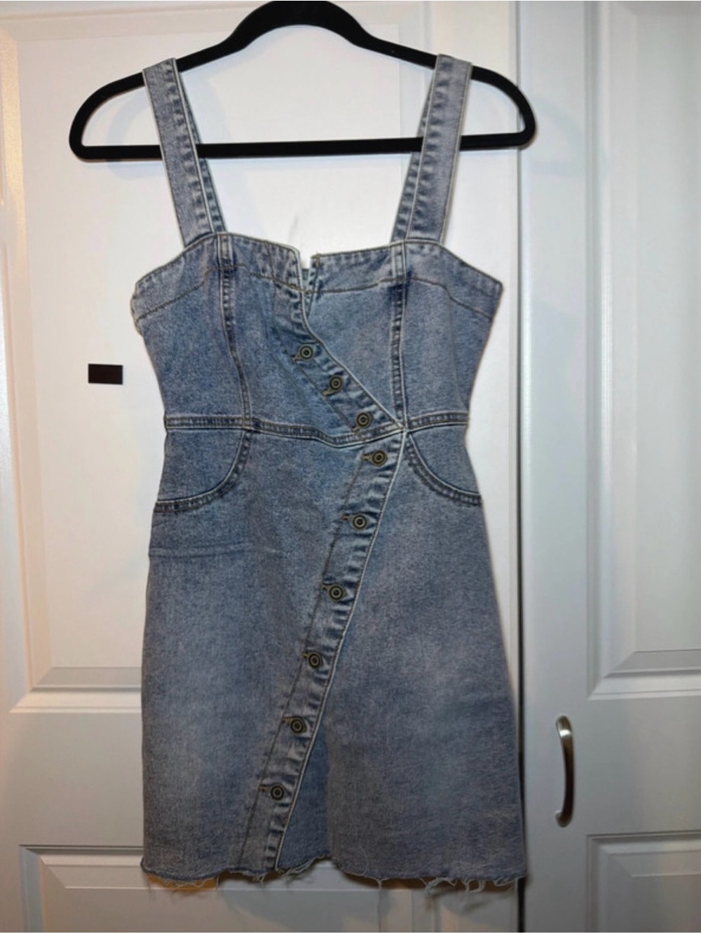 Forever 21 Denim Button-Front Mini Dress
